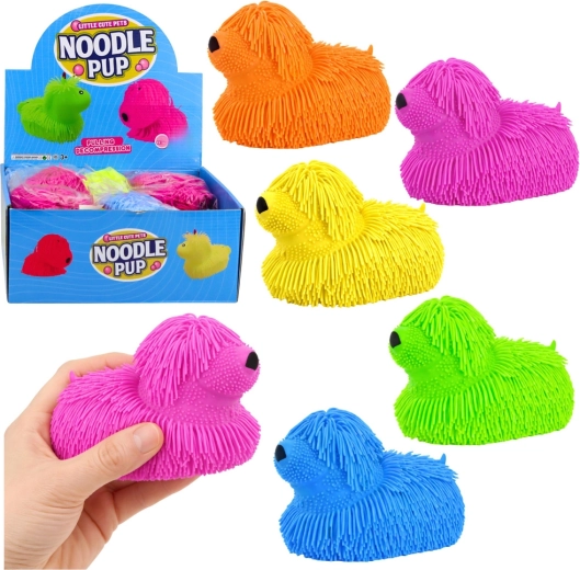 Senzorički stiskajući psić s resicama – antistresna svjetleća igračka LED