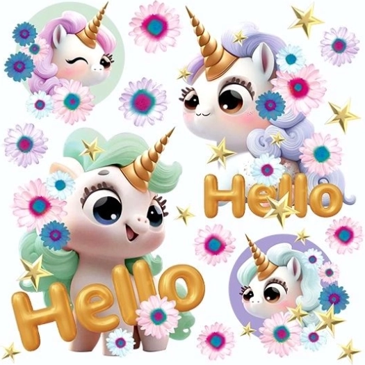 termo naljepnice pony world – set 15 × 21 cm