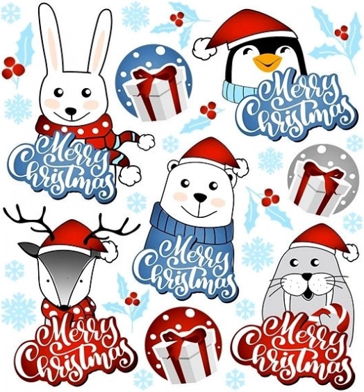 Božićne aplicirane životinjice na malom arku