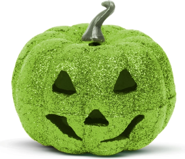 Halloween RGB LED Foam Decoration – Green Pumpkin, 11 cm