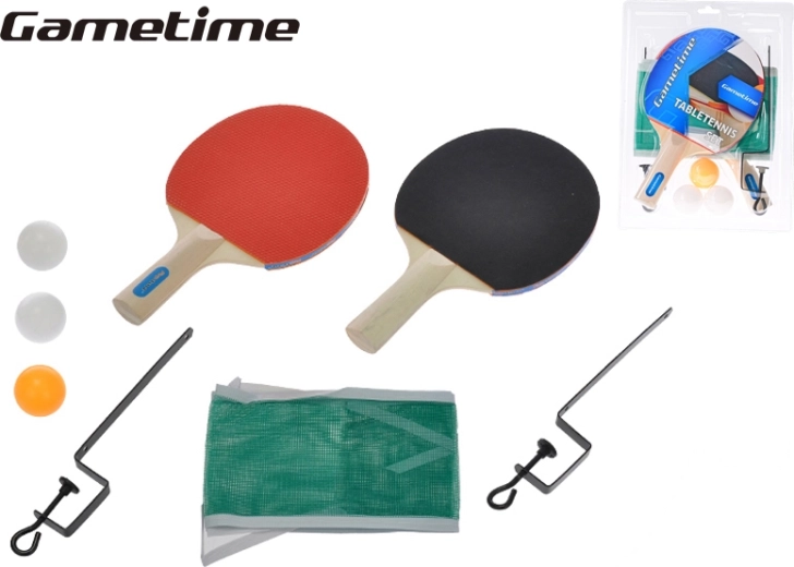 Gametime set za stolni tenis sa mrežicom, 2 reketa i 3 loptice