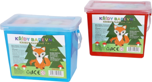 Šarene kredice za pločnik u kanticI – 15 kom