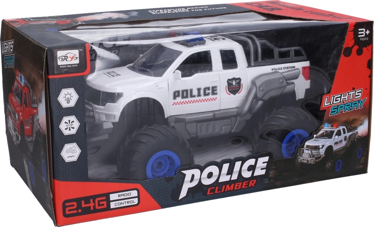RC off-road police car with light and smoke effects 41.5 cm - 1 piece
