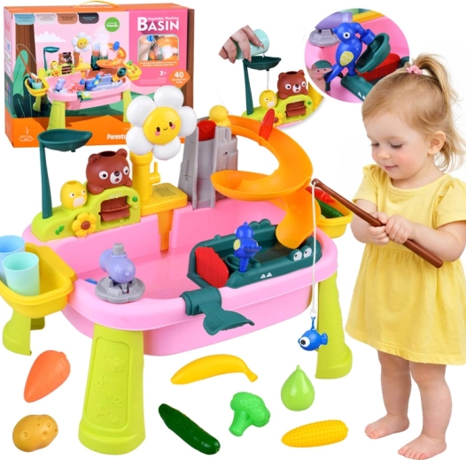 Veliki dječji vodeni stolić sa sklizalištem i 40 dodataka