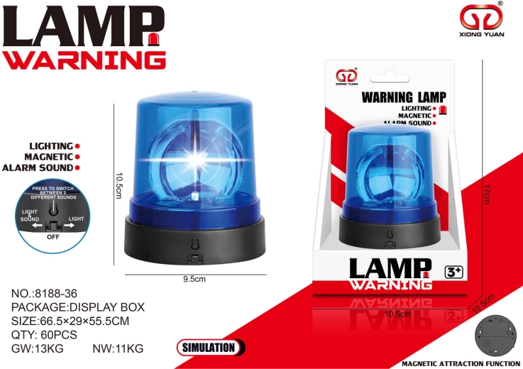 Blue warning beacon for children