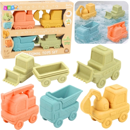 Gumena razdvojiva vozila za kupanje za najmlađe, set 4 kom