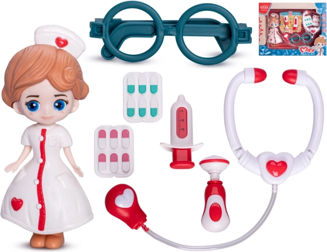 Lutka doktorica 16 cm s dodacima
