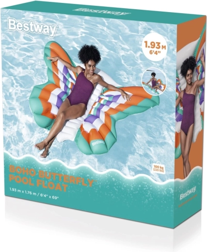 Nafukovací plutajući madrac leptir 193 × 176 cm