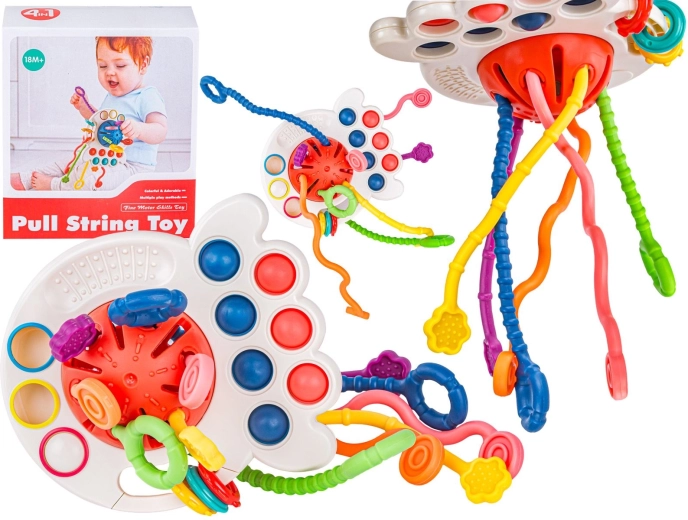 Sensory Octopus 4-in-1 – educational toy and teether - 1 piece