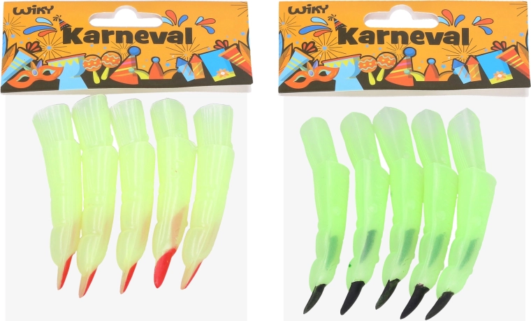 Karnevalski zeleni vještičji prsti - 10 kom.