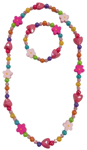 Dječji set nakita srčeka i cvjetića