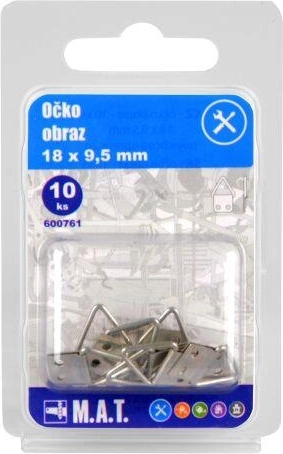 Očko za slike 18 × 9,5 mm, pocinčano (10 kom)