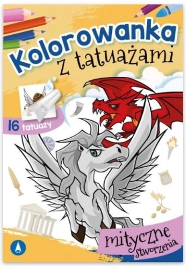 FENIKS Tattoo Coloring Book and Washable Tattoos – Mythical Creatures