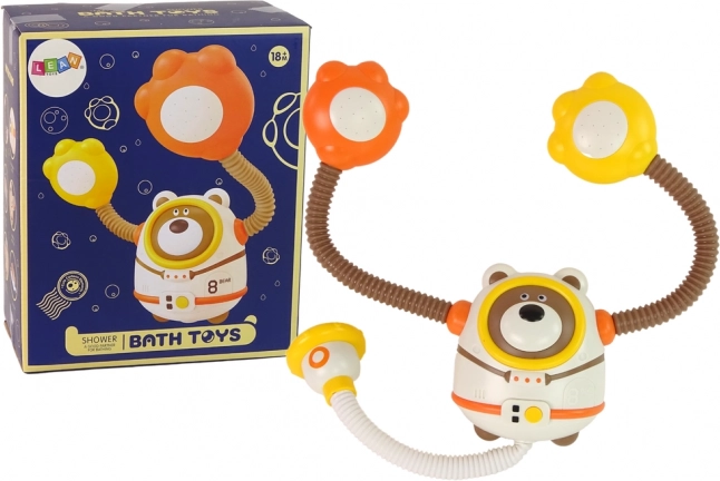 Zabavna vodena igračka za kupanje - medo astronaut s baterijskom tušem