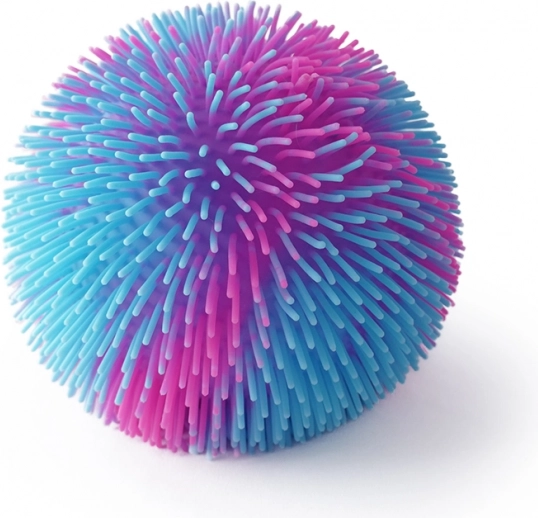 Čupava dugina loptica sa svjetlom – ružičasto-plava