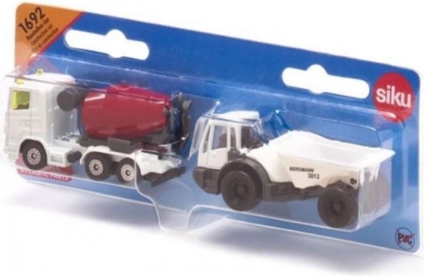 Siku set građevinskih vozila – miješalica i zglobni damper BERGMANN 3012