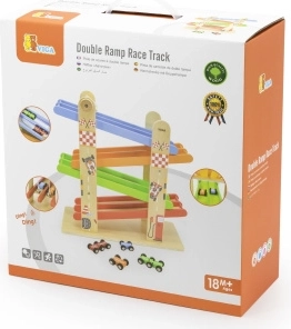 Viga drvena dvostruka trkaća staza za autiće