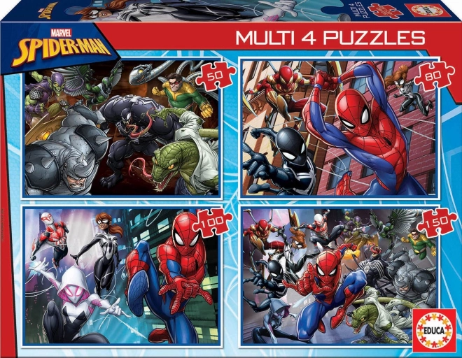 Educa Puzzle Spiderman 4u1