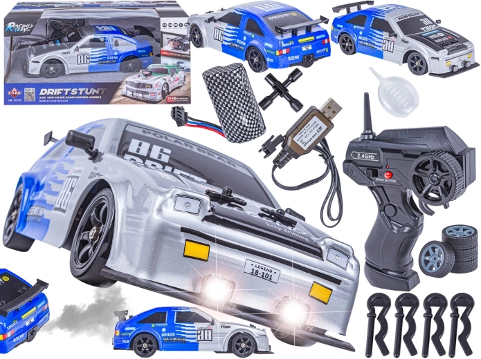 RC drift auto Toyota 1:16 4WD 2,4 GHz s parom i LED svjetlima - 1 kom