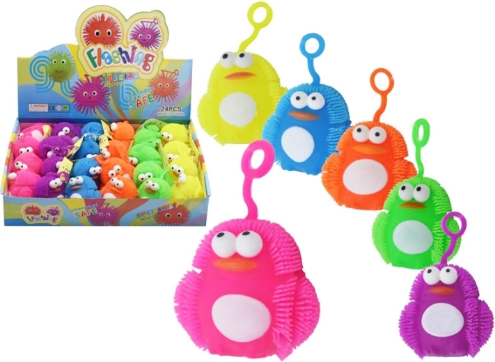 svjetleći antistresni pingvin 7 cm, na navijanje, mix boja