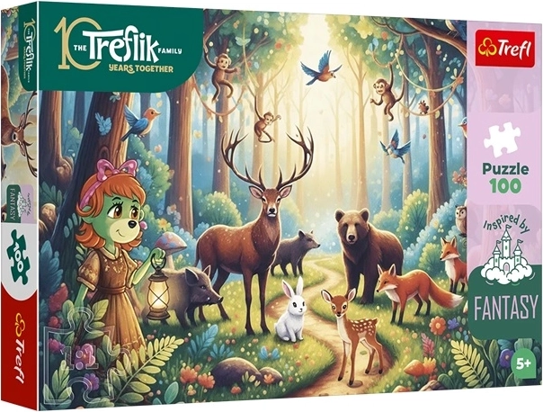Puzzle Inspired By Fantasy: čarobni šumski svijet životinja 100 dijelova