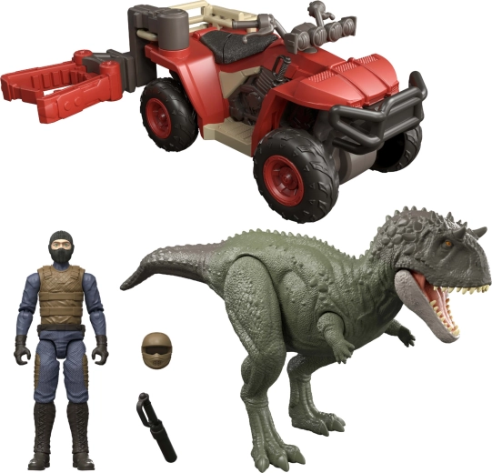Mattel Jurassic World Ekryksinatosaurus i terensko vozilo s hvatačem – igraći set s figuricama