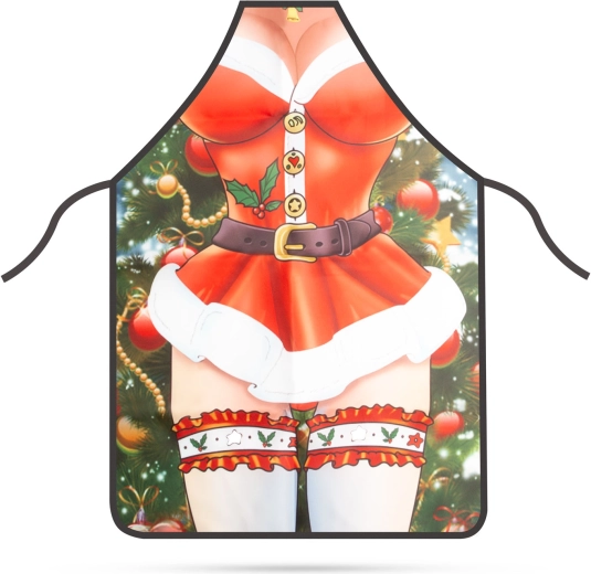 Women's Christmas Apron with Mrs. Claus Design