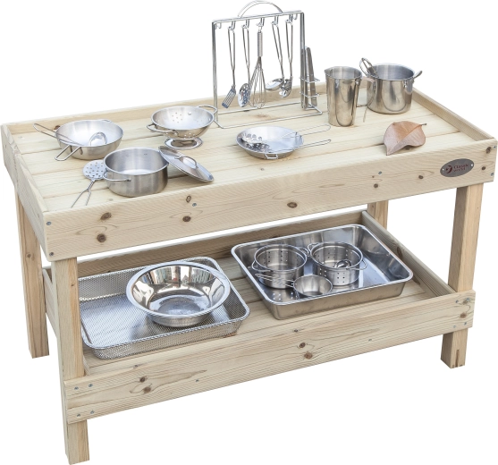 Classic World EDU wooden kitchen counter with cabinet