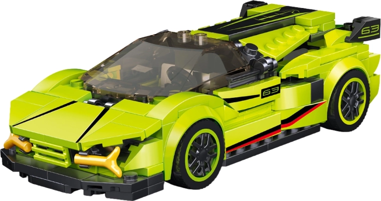 Komplet za slaganje zeleni auto 16,5 cm - 1 komad