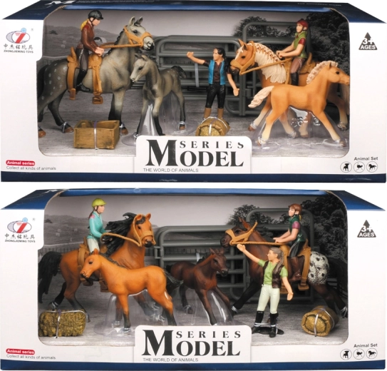 Životinje s farme – set konja s jahačem i priborom