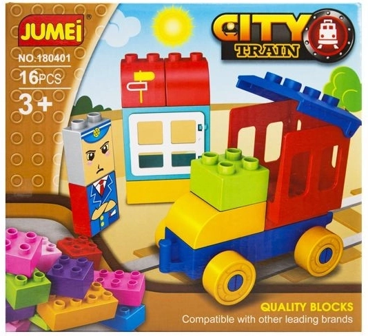 Jumei Building Set City Train 16 Pieces - 1 piece