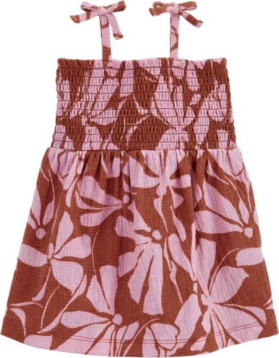 Carter’s pamučna haljinica s gaćicama brown floral za djevojčicu