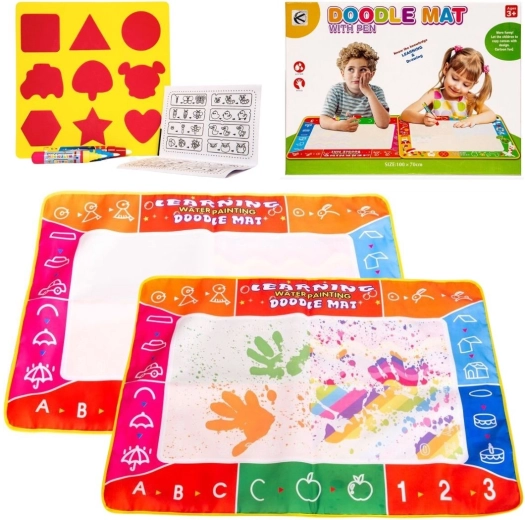 Edukativna vodena podloga za crtanje i slikanje s vodenim flomasterima 100 × 70 cm - 1 komad