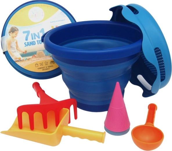 Compactoys sklopivi set za pijesak 7u1 plavi