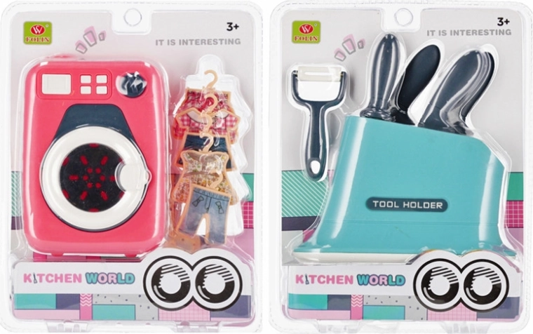 Dječji set kućanskih aparata s dodacima – perilica rublja ili kuhinjski noževi
