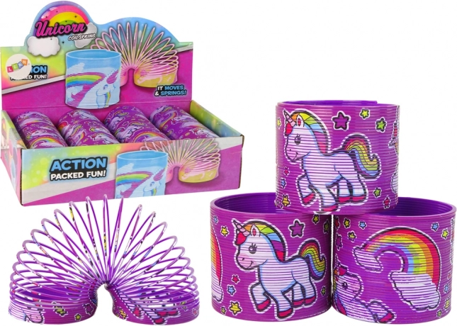 Kultna ljubičasta opruga s jednorogom