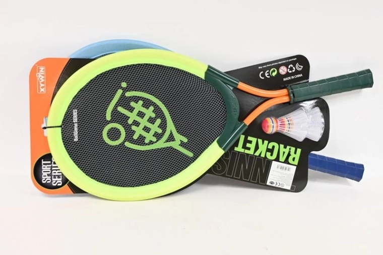 Set velikih badminton reketa s 2 loptice (volana)