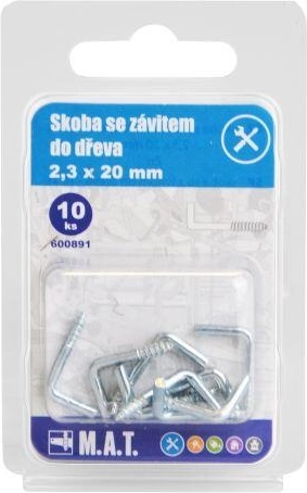 Kuka s navojem za drvo 20 × 2,3 mm, pocinčana (10 kom)