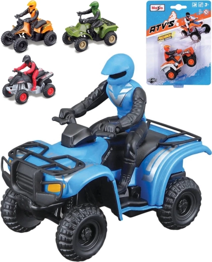 Maisto metalni quad ATV s vozačem 1:75 na povratno navijanje - 1 komad
