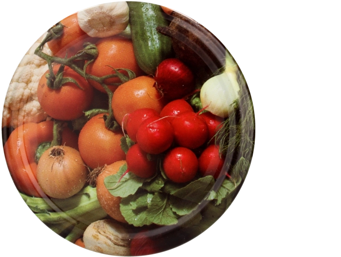 Set poklopaca za konzerviranje 66 mm s motivom povrća