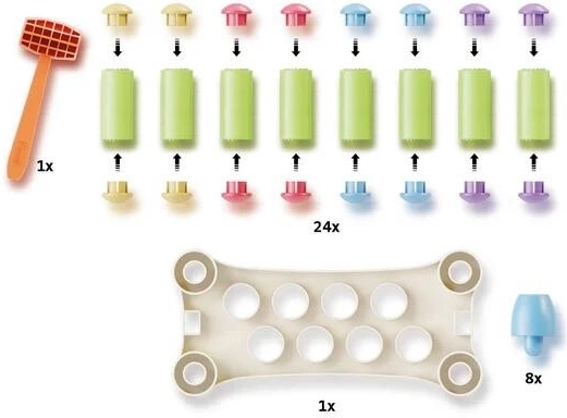 PlayEco igra zabijanja s raznobojnim klinovima od reciklirane plastike