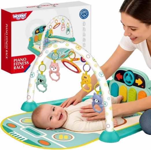 Woopie Baby interaktivna igraća podloga s klavirom i lukom za igračke, 10 dijelova, zvukovi