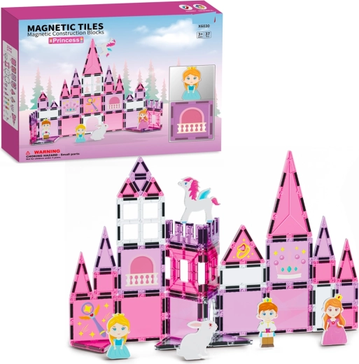 Magnetični građevinski set Dvorac, 37 dijelova