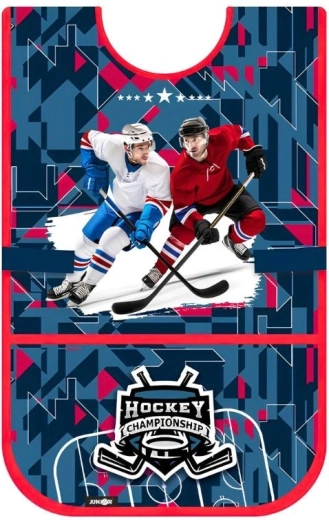 Children’s poncho apron for art class – Hockey