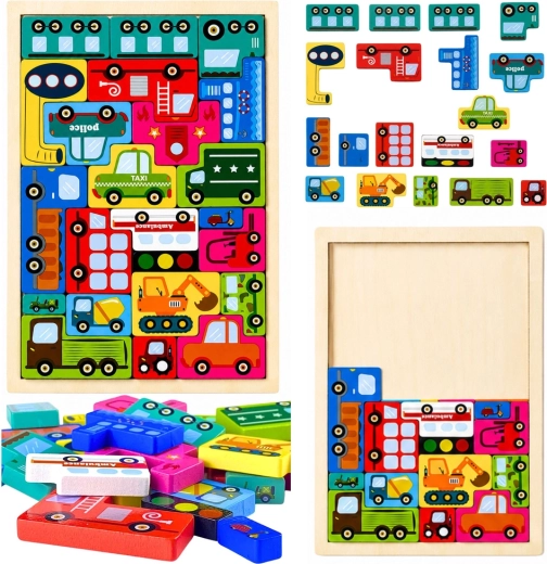Drvene puzzle – prijevozna sredstva (23 dijela)