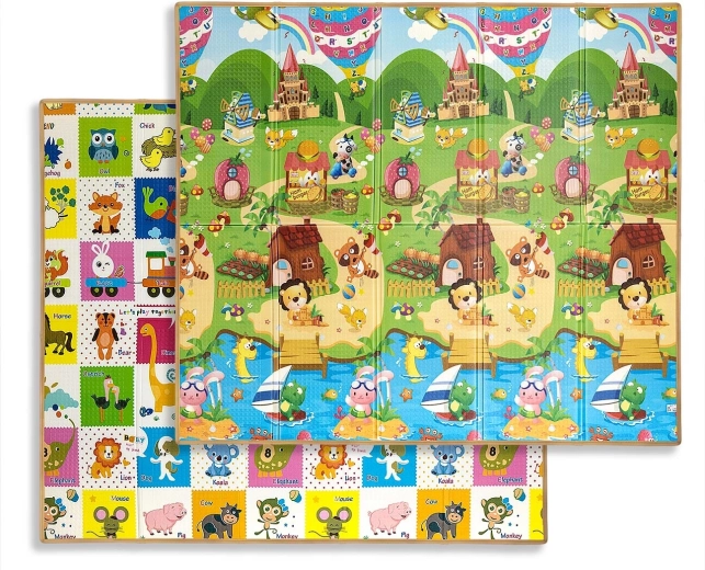 Milly Mally foldable foam play mat Play colourful animals t1