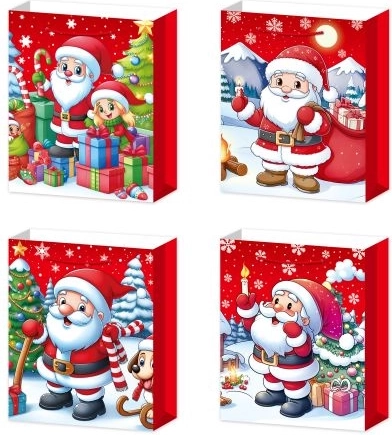 Gift bag with a festive design, size L