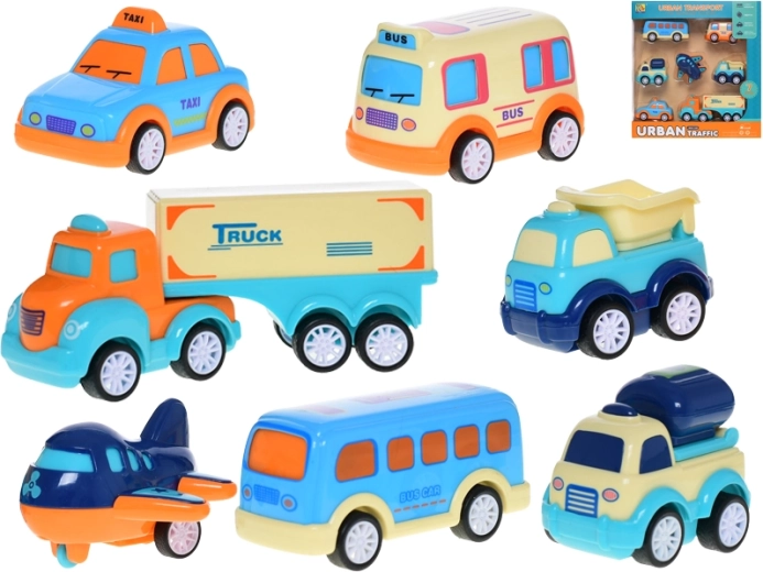 Set vozila s povratnim pogonom i zamašnjakom, 7 kom