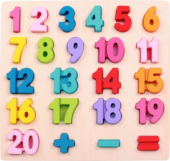 2Kids Toys drvena umetnuta slagalica matematika – veliko brojanje