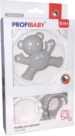 Profibaby bear rattle with shapes and teether for a baby